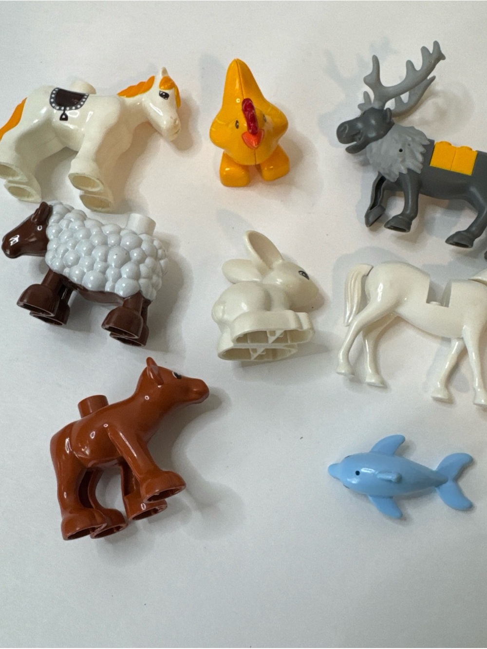 Lego duplo farm animals cow sheep dolphin chicken figures